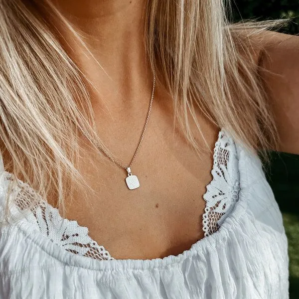 MOANINA MOANINA Kette Coin Aya - 925 Silber/18k Gold Vermeil - 3 Längen, Rose, – Produktbild 4 von 4