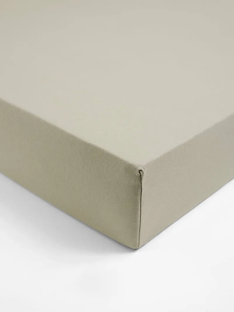 Vertbaudet Kinder Spannbettlaken, Salbeigrün, – Produktbild 1 von 3
