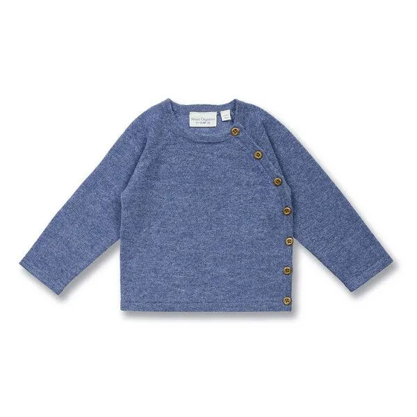 Sense Organics Sense Organics Wickeljacke aus Merinowolle, Modell P. PICASSO, Denimblau melange, – Produktbild 1 von 3
