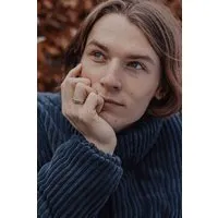 Nella Sina Nella & Sina Gehämmerter Ring Leonardo in Silber und Gold – Produktbild 1 von 1