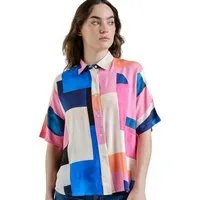 Dedicated DEDICATED Alsvik - Buntes Shirt aus Lyocell, Block multi (bunt), – Produktbild 1 von 1
