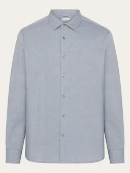 KnowledgeCotton Apparel KnowledgeCotton Apparel Herren vegan Hemd Light Twill Vintage Indigo – Produktbild 1 von 1