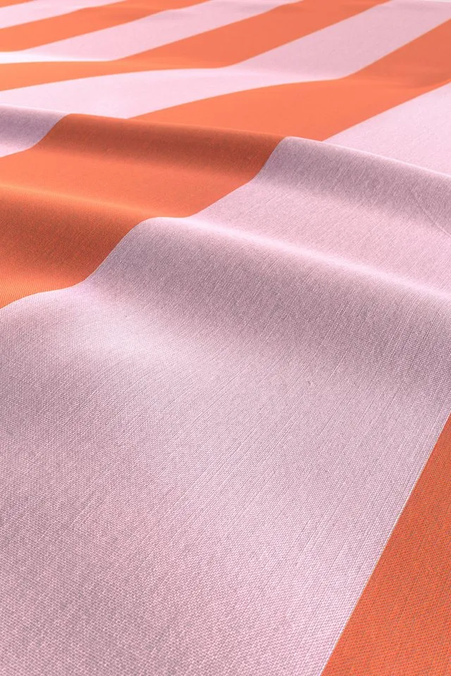 OTTO home Wendebettwäsche Sari Trend ab Gr. 135x200 cm, Bettwäsche-Set in modernen Farben, Linon, 3 teilig, Bettwäsche aus 100% Baumwolle mit Streifen, trendig, Orange|rosa, – Produktbild 5 von 5