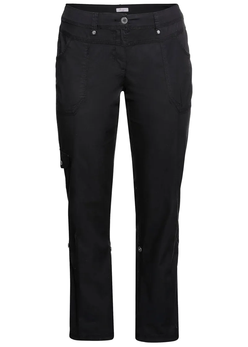 sheego Cargohose, Schwarz, – Produktbild 1 von 2
