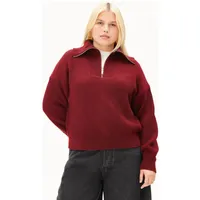 ARMEDANGELS ARMEDANGELS Damen vegan Pullover Vanise Mit Rippenstrick Troyer Rot – Produktbild 1 von 1