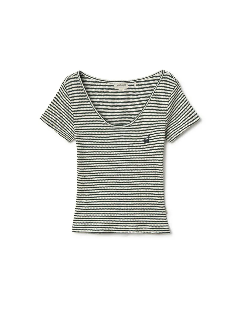 TWOTHIRDS TWOTHIRDS Damen vegan Top Anda Dunkelgrün, Grün, – Produktbild 1 von 2