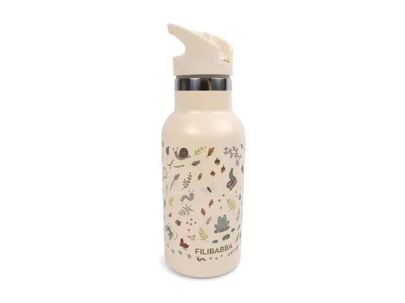 Filibabba Filibabba Kinder Trinkflasche Edelstahl - Little Wonders Maße 7,30 x 7,30 x 20,70 cm, Volumen 350 ml, Braun, – Produktbild 1 von 1