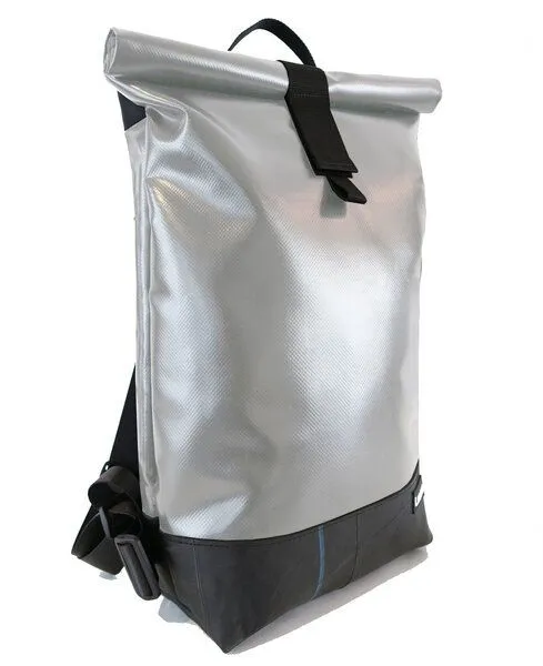 Leonca Leonca Rollrucksack aus LKW-Plane in 11 Farben/3 Größen, Grau, – Produktbild 1 von 3