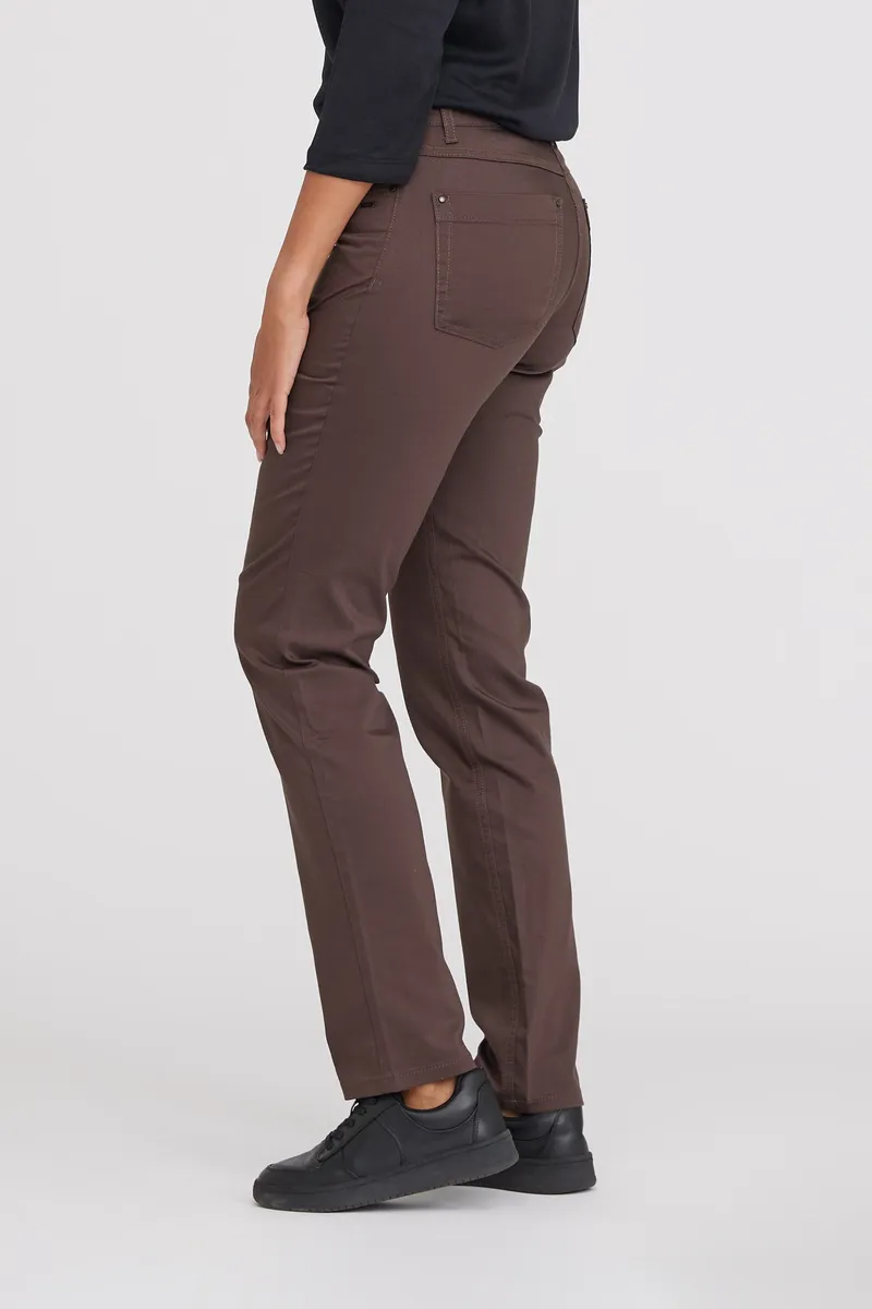 LAURIE LAURIE Damen vegan Hose Regular Charlotte Mittellang Braun, Braun, – Produktbild 2 von 2