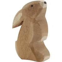 Ostheimer Ostheimer Hase (Ohren tief) 6 cm Laubholz, handgeschnitzt und lasiert – Produktbild 1 von 1
