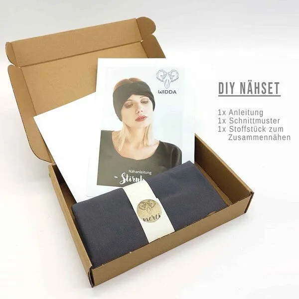 WiDDA berlin WiDDA berlin DIY Stirnband Nähset Uni, Grau, – Produktbild 2 von 3