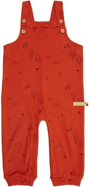loud + proud loud + proud Baby & Kinder Latzhose Strukturstrick, GOTS-zertifiziert, Terracotta(orange), – Produktbild 2 von 2