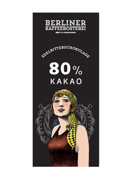 Berliner Kaffeerösterei Berliner Kaffeerösterei Tafel ClassicLine "Edelbitter" 80% 100 g – Produktbild 1 von 1