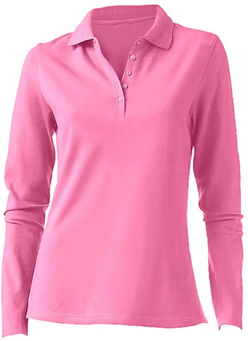 heine Langarm-Poloshirt pink, Pink, – Produktbild 2 von 2