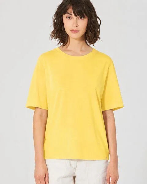 HempAge Hempage Damen T-Shirt Hanf/Bio-Baumwolle, Butter (gelb), – Produktbild 1 von 4