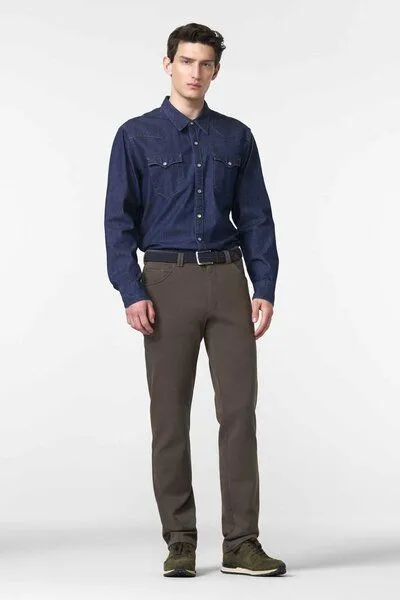 Meyer MEYER Winter-Twill Chino, Braun (stein), – Produktbild 2 von 4
