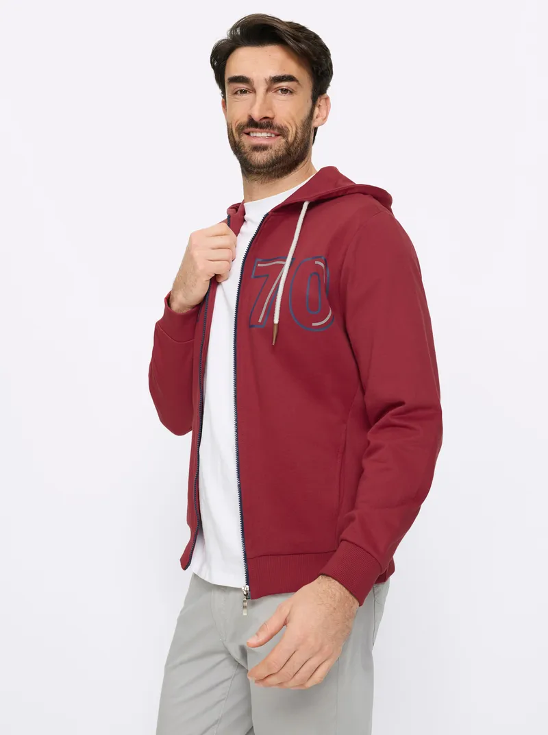 Catamaran Sweatjacke kirsche-bedruckt, Kirsche-bedruckt, – Produktbild 2 von 2