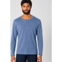HempAge HempAge Herren Langarm-Shirt Hanf/Bio Baumwolle, Blueberry, – Produktbild 1 von 2