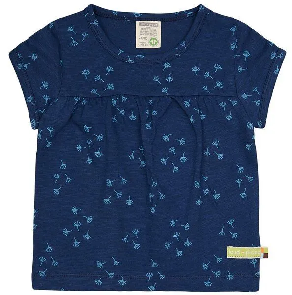 loud + proud loud + proud Babys & Kinder Tunika Slub Jersey mit Druck, GOTS-zertifiziert, Ultramarine(blau), – Produktbild 1 von 2