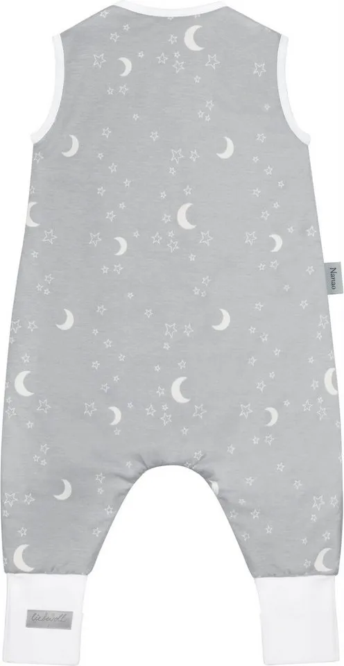 normani Babyschlafsack Baby Schlafsack mit Füßen aus Bio-Baumwolle Nanao, Grau, – Produktbild 4 von 5