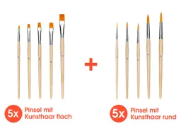 Pinsel Starterset mit 10 Pinseln – Produktbild 1 von 1