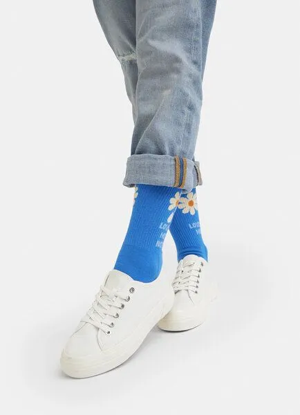 Natural Vibes Natural Vibes Loves Me, Loves Me Not Bio GOTS | Bunte Tennissocken | Herren Damen Socken | – Produktbild 1 von 3