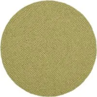 myfelt myfelt Filzkugelteppich rund, 100% Schurwolle, Hellgrün (pitt), – Produktbild 1 von 1