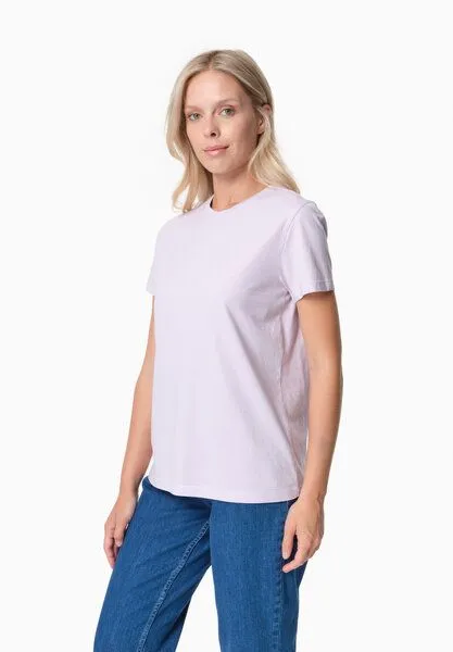 ORGANICATION ORGANICATION TENNUR | Basic T-Shirt aus Bio-Baumwolle, Soft lilac, – Produktbild 3 von 3