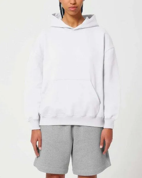 YTWOO YTWOO Oversized Unisex Hoodie mit Kängurutasche, Dry, nachhaltig, Bio-Baumwolle, Weiß, – Produktbild 3 von 4