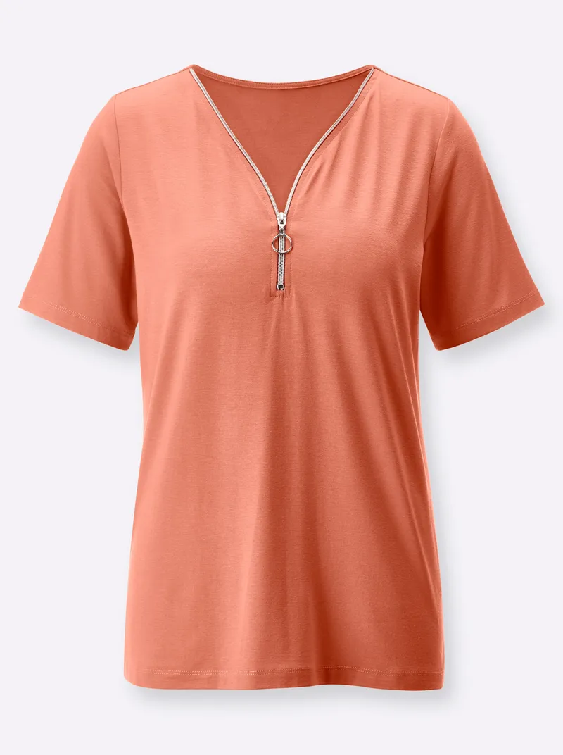 Witt Kurzarmshirt papaya, Papaya, – Produktbild 1 von 2
