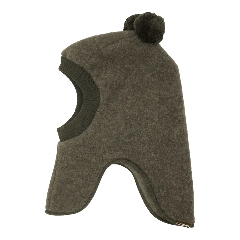Maximo Maximo Wollfleece-Schlupfmütze mit Bommel, Oliv, – Produktbild 1 von 1