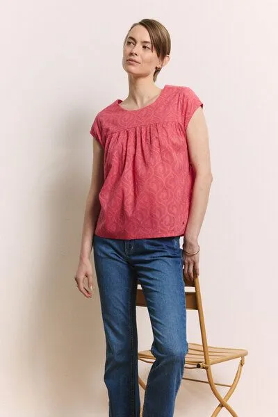 Tranquillo Tranquillo Bluse Lunaa aus Bio-Baumwolle - holly berry / 42 – Produktbild 6 von 6