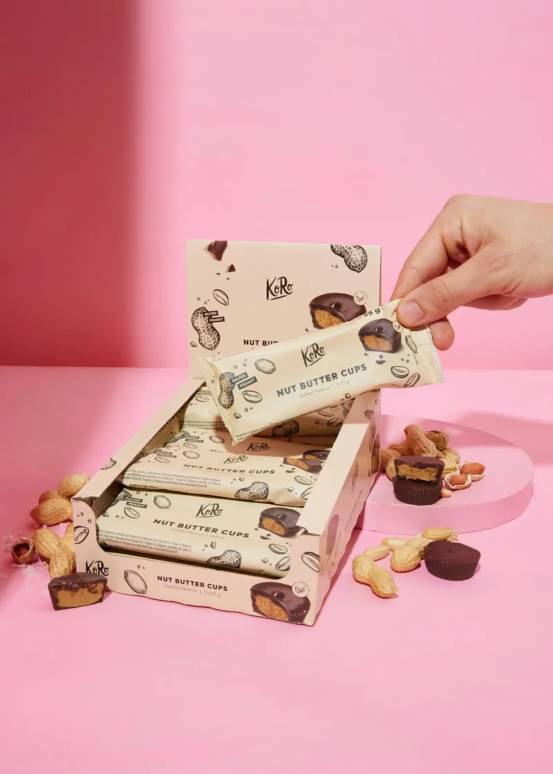 KoRo Bio Nut Butter Cups Salted Peanut | 12 x 3 x 13 g – Produktbild 4 von 4