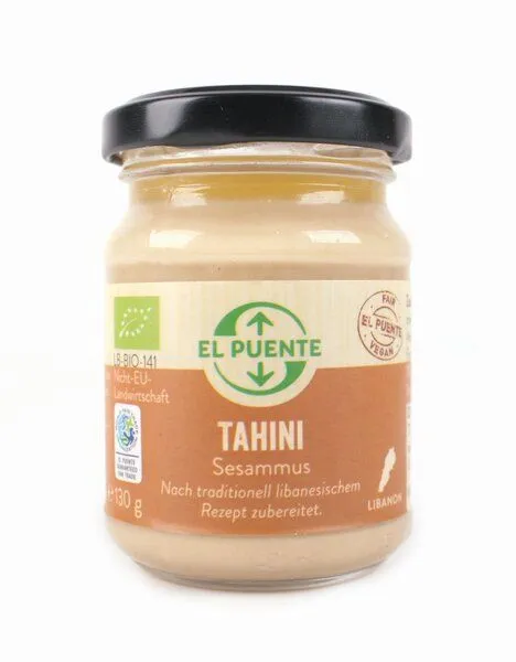 El Puente El Puente Tahini - Bio-Sesammus | Fair Trade | Bio-zertifiziert | Vegan | Glutenfrei, Mehrfarbig, – Produktbild 1 von 1