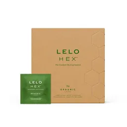 LELO LELO HEX Organic Kondome (36-Packung) - aus ökologisch erzeugtem Naturlatex und angereichert mit L-Arginin – Produktbild 1 von 1