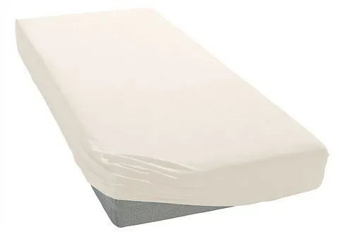 bellana Spannbettlaken bellana deluxe mit Elasthan, Jersey 230 g/m², Premium-Qualität, Jersey-Elasthan, Gummizug: rundum, (1 Stück), mit 5% Elasthan, für Matratzen bis 35cm Höhe, bügelfrei, faltenfrei, Beige, – Produktbild 2 von 5