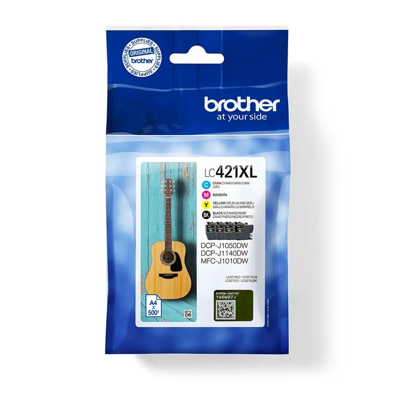 Brother 4er Set Brother Tintenpatronen LC-421XLBK/C/M/Y schwarz, cyan, magenta, gelb – Produktbild 3 von 3