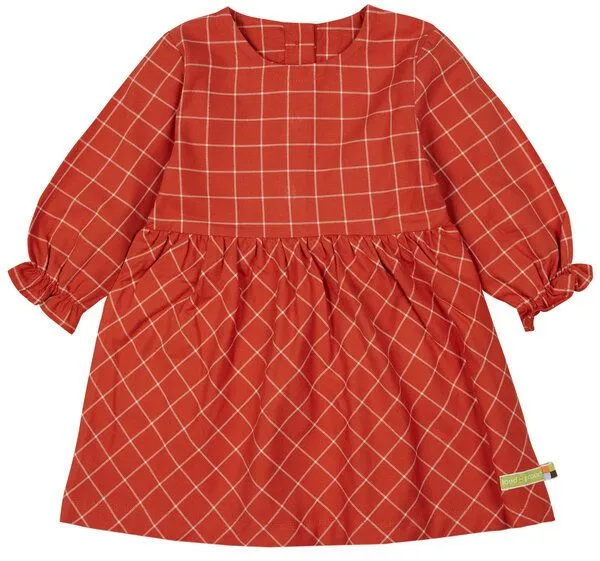 loud + proud loud + proud Babys & Kinder Kleid Karo Cinnamon, GOTS-zertifiziert – Produktbild 1 von 1