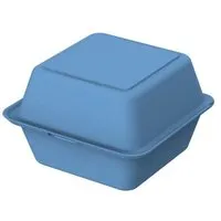 REuse REuse Burgerbox take away Verpackung - Essensbehälter to go, Behagliches blau, – Produktbild 1 von 1