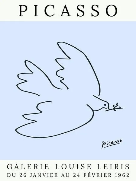 Photocircle Photocircle Poster / Leinwandbild - Picasso Taube – blau – Produktbild 1 von 4