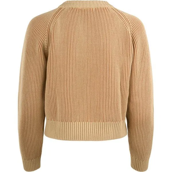 KnowledgeCotton Apparel KnowledgeCotton Apparel Strick-Pullover TWO TONED CREW NECK aus Bio-Baumwolle, Natur (safari), – Produktbild 3 von 3