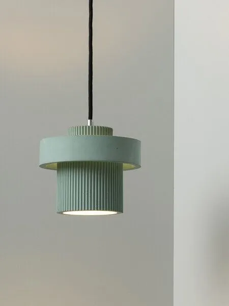 GANTlights Pendelleuchte up and down plissiert Lampe GANTlights S9, Jade, – Produktbild 1 von 4