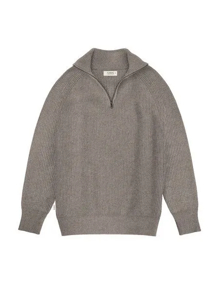 FUXBAU FUXBAU Männer Merino Troyer, Braunmeliert, – Produktbild 3 von 4