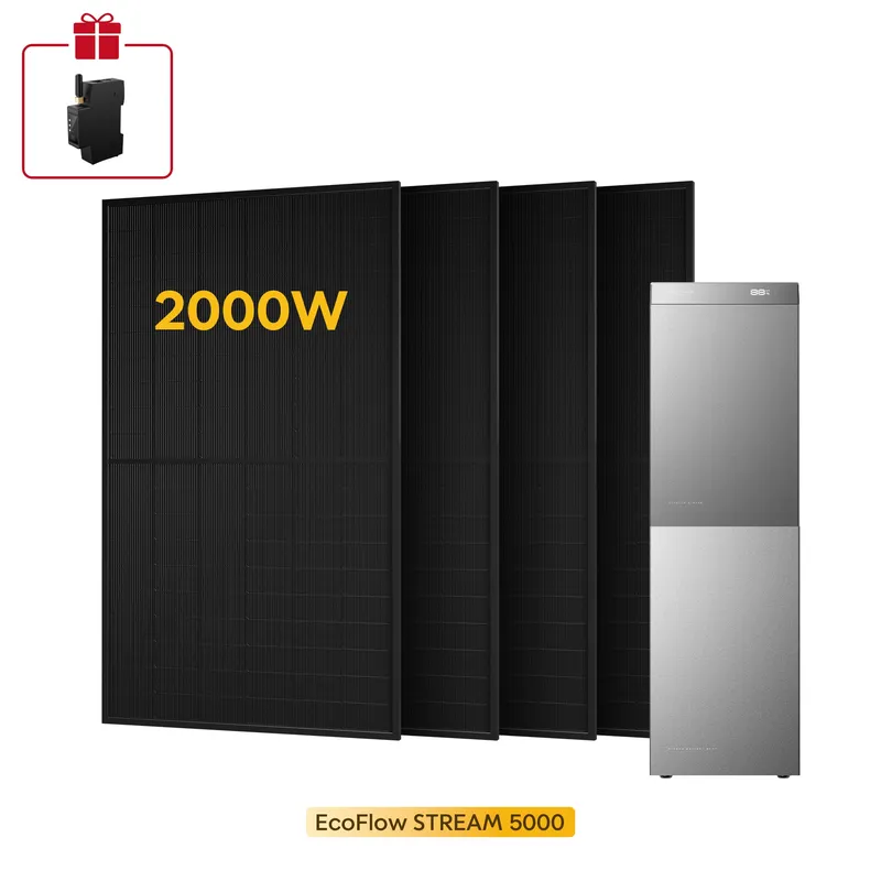 EcoFlow EcoFlow Stream 5000, All-in-One Speicher für Balkonkraftwerke, mit 4 Bifaziale Solarmodule, by Powerness - 500W X 4 / 10kWh / Standardversand – Produktbild 1 von 1