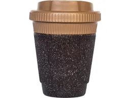 Kaffeebecher 250 ml, aus recyceltem Kaffeesatz, inkl. 1c Weiß-Aufdruck, coffee/nutmeg – Produktbild 1 von 1