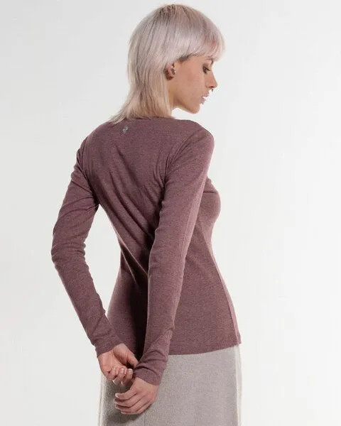 Alma & Lovis Alma & Lovis Ringel-Jerseyshirt aus Bio-Baumwolle | Melange Shirt, Woodrose, – Produktbild 4 von 4