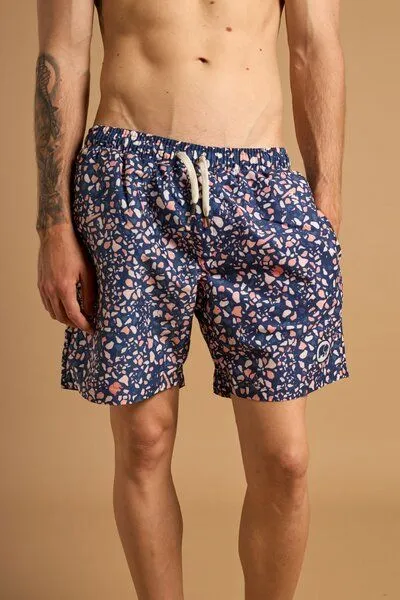 Trendsplant Trendsplant Terrazzo SEAQUAL®YARN Swim Trunks, Blau, – Produktbild 1 von 4