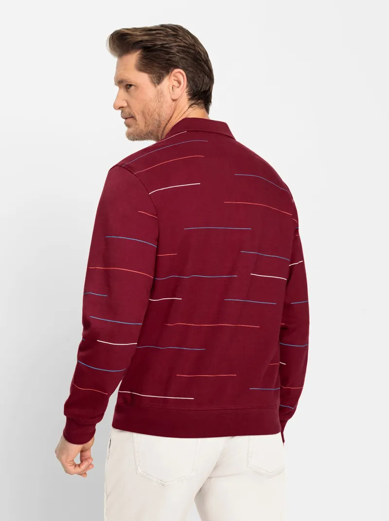 marco donati Sweatshirt dunkelrot, Dunkelrot, – Produktbild 1 von 2