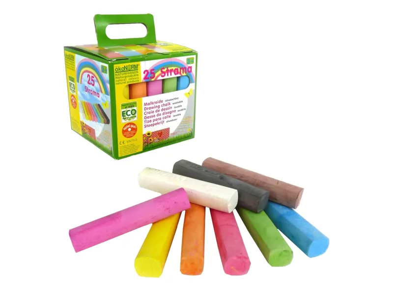 Ökonorm Ökonorm Straßenmalkreide 9 Farben, 25 Kreiden, Mehrfarbig, – Produktbild 2 von 2