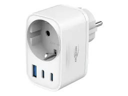 Ansmann Ansmann Steckdosenadapter mit USB-Ladegerät "Home Socket HS330", 3 A, 30 W, 3 Ports, weiß – Produktbild 1 von 1